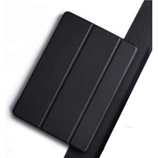 Mey İthalat Constraın - Samsung Galaxy Tab A9 8.7 Inç SM-X110 ile Uyumlu Kılıf Katlanabilir Smart Standlı Arkası Şeffaf Kapak - Siyah