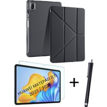 Mey İthalat Constraın - Huawei Matepad 11.5 2025/2023 ile Uyumlu Kalem Bölmeli Tablet Kılıf + Ekran Koruyucu + Kalem 3'lü Set