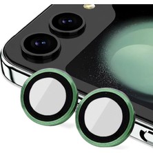 Bezos Galaxy Z Flip 5 Valdez Metal Kamera Lens - Koyu Yeşil