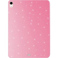 Mey İthalat Zore Apple ile Uyumlu iPad Air 11 2025 M3 Simli Parlak Görünümlü Zore Tablet Koton Kılıf Pembe
