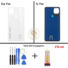 Arsking General Mobile Vida Seti + Yapıştırıcı Gm 22 Beyaz Yapıştırıcı B-7000 Yapıştırıcı Vida Seti Arka Kapak Arka Cam Batarya Kapağı Lazer Kesim Kapak Pil Kapağı Back Cover