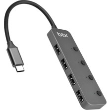 Mey İthalat Bix BX20HB Type-C'den 4 Port USB 3.2 Hub