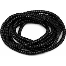Mey İthalat Spelt Kablo Kordon Koruyucu Spiral Sarma Kılıf Koruma Black Shine