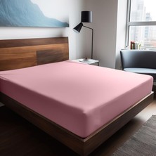 Mey İthalat Soley Plane 140X200 Ranforce Fited Çarşaf, Pembe