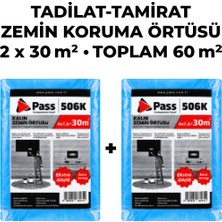 Pass Tamirat -Tadilat ve Zemin Koruma  Örtüsü 4 × 7,5 Metre 2’li Set – Toplam 60 m²