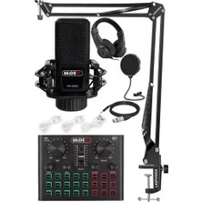 Mey İthalat Midex MX-2020 Live Set Efektli Ses Kartı Mikrofon Stand Kayıt Canlı Yayın Seti (Pc ve Telefon)