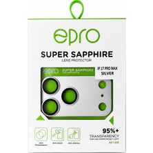 Epro Super Safir Kamera Lens Koruyucu – iPhone 17 Pro Max Gümüş