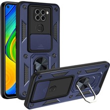 İlk El Grup Xiaomi Redmi Note 9 4g Kılıf Pars Lens Yüzüklü Silikon - Lacivert