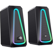 Mey İthalat Havit Gamenote SK208 Pro Rgb Işıklı 2.0 Stereo Gaming Pc Hoparlör
