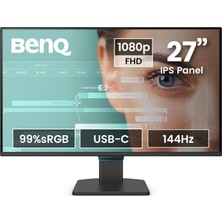 Mey İthalat Benq GW2790C 27" 1080P Fhd 144Hz IPS Eye-Care Ev Ofis Monitörü, Usb-C, 1080 x 1920, Visual Optimizer, Titreşimsiz, Düşük Mavi Işık, Süper Hafif Çerçeve, Tüv Sertifikalı, Eye-Careu