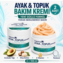 Organicsun Ayak ve Topuk Çatlak Bakım Kremi 100ML x 2 Adet - Ayak Kokusu, Tırnak Bakımı Avokado ve Shea Yağlı Yoğun Nemlendirici