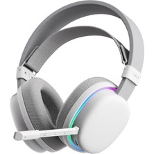 Mey İthalat Aula G7 Tri Mode Kablosuz Rgb Gaming Mikrofonlu Oyuncu Kulaklığı 40MM Driver Gürültü Engelleyici Beyaz