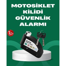 Bezos Motosiklet Scooter Bisiklet Tekerlek Disk Kilidi Alarmlı Güvenlik