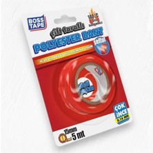 Boss BT-01038 Tape Özel Polyester Çift Taraflı Bant 140 Derce Isıya Dayanıklı 15MMX5M