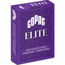 Mey İthalat Copag ELITE%100 Plastik Oyun Kartları, Poker Boyu Jumbo Endeks Tek Deste, Mor