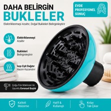 Dearling Profesyonel Fön Makinesi Vigo Başlığı - Hacimli ve Belirgin Kıvırcık Saçlar Için Evrensel Difüzör (Mavi)