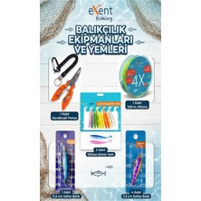Exent Balıkçılık Ekipmanları ve Yemleri Seti (Pense - Misina - Silikon Yem - Sahte Balık)