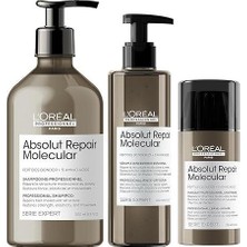 L'oréal Professionnel Absolut Repair Moleküler Saç Bakım Seti - Sülfatsız Şampuan, Durulanan Serum ve Aşırı Kuru ve Hasarlı Saçlar Için Durulanmayan Maske, Peptit Bağlayıcı ve Amino Asitler Içerir