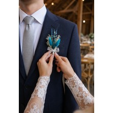 Jujü Atölye Damat Yaka Çiçeği, Damat Çiçeği,düğün Aksesuarları, Yaka Iğnesi
