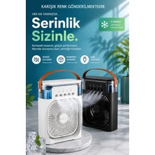 FaroxTech 5 Çıkışlı Buharlı Mini Vantilatör – 3 Kademeli, 600 ml Su Hazneli, LED Işıklı ve Zaman Ayarlı