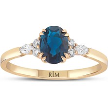 Rim Pırlanta 1.05 Karat Laboratuvar Pırlanta London Blue Yüzük - Hrd Sertifikalı