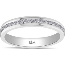 Rim Pırlanta 0.35 Karat Laboratuvar Pırlanta Yarımtur Yüzük - Hrd Sertifikalı