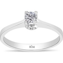 Rim Pırlanta 0.25 Karat Laboratuvar Pırlanta Tektaş Yüzük - Hrd Sertifikalı