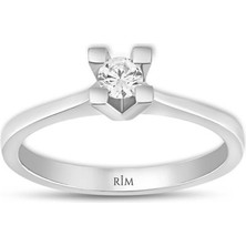 Rim Pırlanta 0.25 Karat Laboratuvar Pırlanta Tektaş Yüzük - Hrd Sertifikalı