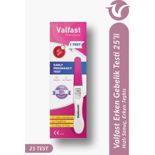 Valfast Erken Gebelik Testi 25'li Paket (Gizli Gönderim)