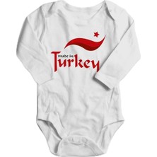 Mey İthalat Unisex Bebek Beyaz Made In Turkey Yazılı Zıbın 1140-LMN