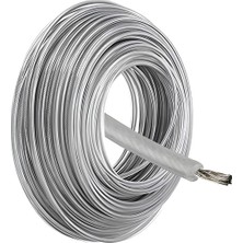 Mey İthalat Çelik Telli Motorlu Tırpan Yuvarlak Misina 3.3 mm 26 Metre Çim Ot Biçme Teli Güçlü Profesyonel