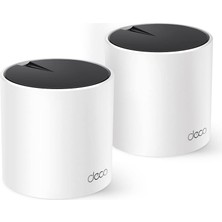 Mey İthalat Tp-Link Deco X55 2-Pack, AX3000 Mbps, Yapay Zeka Desteği, Gigabit Portları, 150 Cihaza Kadar Bağlanılabilirlik, 420 M²'ye Kadar Kapsama, Mobil Uygulama ile Kolay Kurulum, Wi-Fi 6 Mesh Sistemi