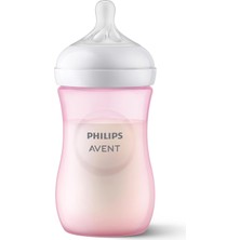 Mey İthalat Philips Avent Doğal Tepkili Biberon, 260 Ml, 3-6 Ay+, Akıtmaz Emzik, Kolik ve Gaz Önleyici, Bpa Içermez, Pembe, SCY903/11