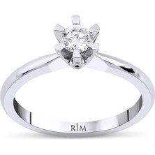 Rim Pırlanta 0.20 Karat Laboratuvar Pırlanta Tektaş Yüzük - Hrd Sertifikalı