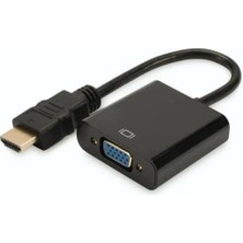Mey İthalat Sanec HDMI To VGA Kablo Çevirici Dönüştürücü Görüntü Siyah