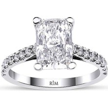Rim Pırlanta 2.90 Karat Radiant Tektaş Laboratuvar Pırlanta Yüzük - Hrd Sertifikalı
