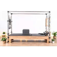 Combo Cadillac Reformer Premium Seri Şarjörlü Sistem 8 Kademe Krom 1. Sınıf Kayın Ağacı