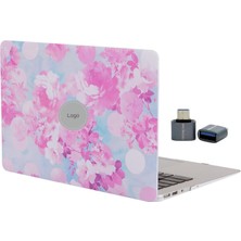 Mey İthalat Mcstorey MacBook Pro 13 Inç Çiçek Desenli Kılıf A2338 M1 M2 Uyumlu | Lazer Baskılı Sert Koruyucu Kapak | A1706 A1708 A1989 A2159 A2251 A2289 Laptop Kılıfı Açık Pembe