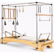Combo Cadillac Reformer Elegance Seri Beyaz Şarjörlü Sistem 8 Kademe Krom 1. Sınıf Kayın Ağacı