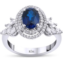 Rim Pırlanta 2.35 Karat Laboratuvar Pırlanta Safir Yüzük - Hrd Sertifikalı