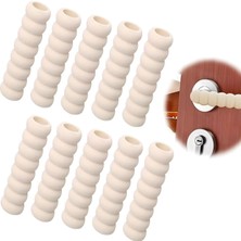Mey İthalat Xspring Kapı Kolu Koruyucu, 10 Paket Kapı Düğmesi Eva Köpük Kapakları, Çarpışma Önleyici Çocuk Çocuk Güvenliği, Bej Renkli Çocuk ve Duvar Koruyucu, Isı Için Anti-Statik Kapı Düğmesi Koruyucu