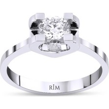 Rim Pırlanta 0.25 Karat Laboratuvar Pırlanta Tektaş Yüzük - Hrd Sertifikalı