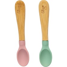 Mey İthalat Citron 2'li Organik Bambu Kaşık Seti - Green/pink 1073667