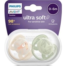 Mey İthalat Philips Avent Ultra Hava Emziği Ortodontik ve Bpa, Ekstra Havalandırma Delikleri 0-6 Ay (Erkek Tasarımı) 2'li Paket