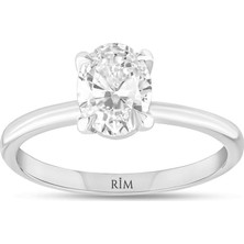Rim Pırlanta 1.05 Karat Laboratuvar Pırlanta Oval Tektaş Yüzük - Hrd Sertifikalı