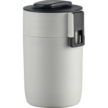 Mey İthalat 304 Çelik Gri 580 ml Yemek Mama Taşıma Saklama Kabı (Sıcak Tutmaz) CIN561GR