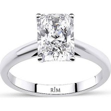Rim Pırlanta 2.15 Karat Radiant Tektaş Laboratuvar Pırlanta Yüzük - Hrd Sertifikalı