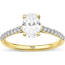 Rim Pırlanta 1.25 Karat Oval Tektaş Laboratuvar Pırlanta Yüzük - Hrd Sertifikalı