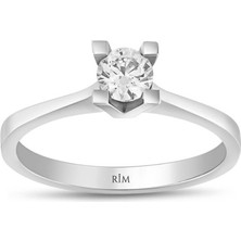 Rim Pırlanta 0.40 Karat Laboratuvar Pırlanta Tektaş Yüzük - Hrd Sertifikalı