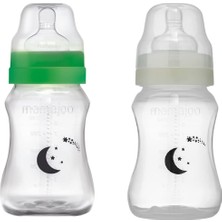 Mey İthalat Mamajoo 1 x Gece & Gündüz Biberonu 270 ml & Anti-Kolik Biberon Emziği No:2 / M